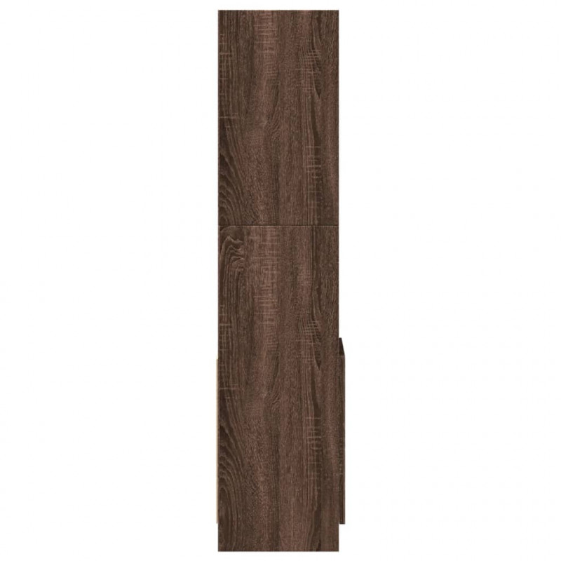 Kredens, brązowy dąb, 92x33x140 cm, materiał drewnopochodny