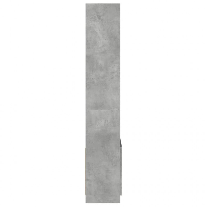 Regał, szarość betonu, 63x33x180 cm, materiał drewnopochodny