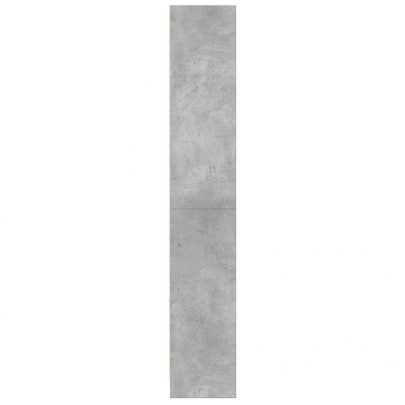 Regał, szarość betonu, 60x24x143 cm, materiał drewnopochodny