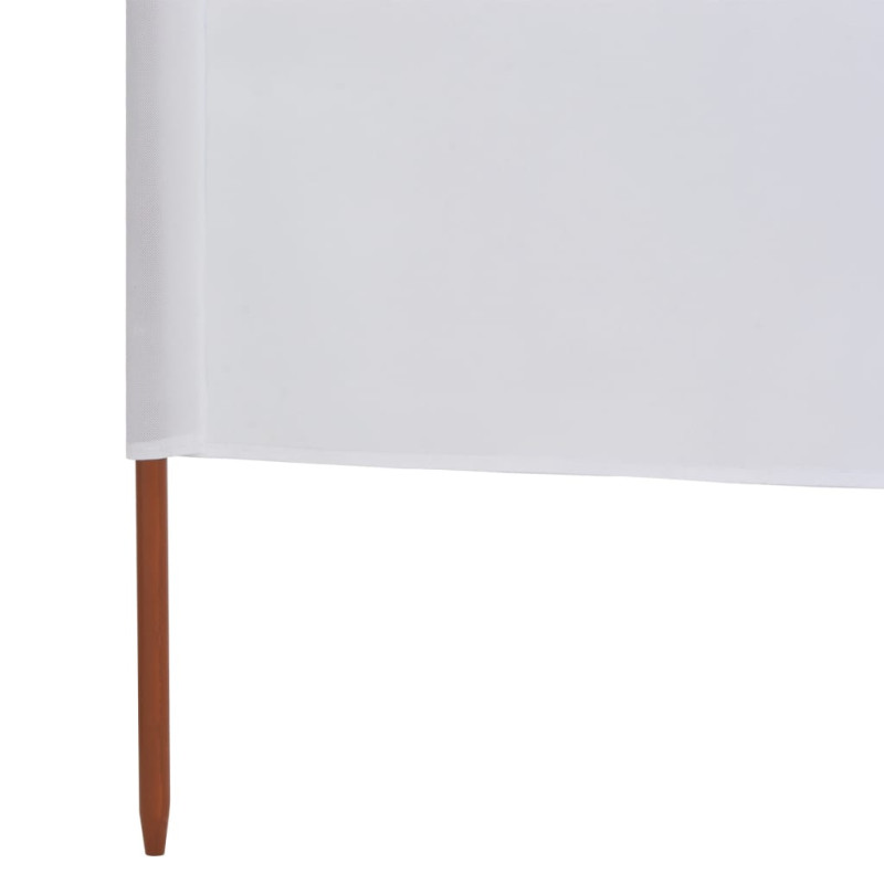 Parawan 3-skrzydłowy z tkaniny, 400x80 cm, piaskowy biały