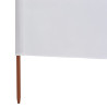 Parawan 3-skrzydłowy z tkaniny, 400x80 cm, piaskowy biały