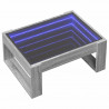 Stolik kawowy z LED Infinity, szary dąb sonoma, 70x53x30 cm