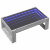 Stolik kawowy z LED Infinity, szary dąb sonoma, 90x53x30 cm