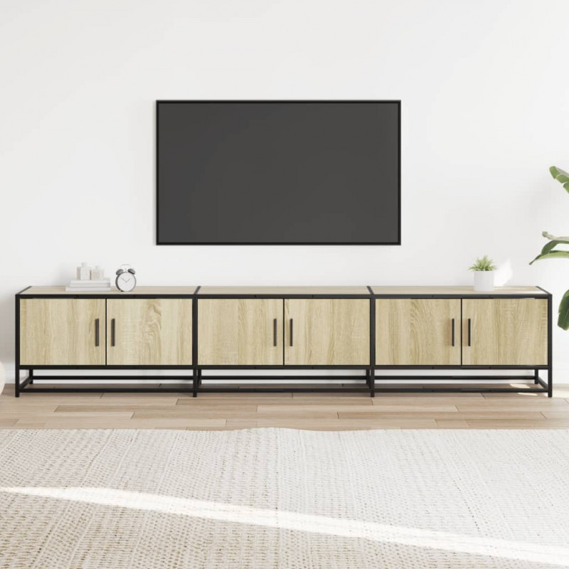 Szafka pod TV, dąb sonoma, 210x35x41cm, materiał drewnopochodny