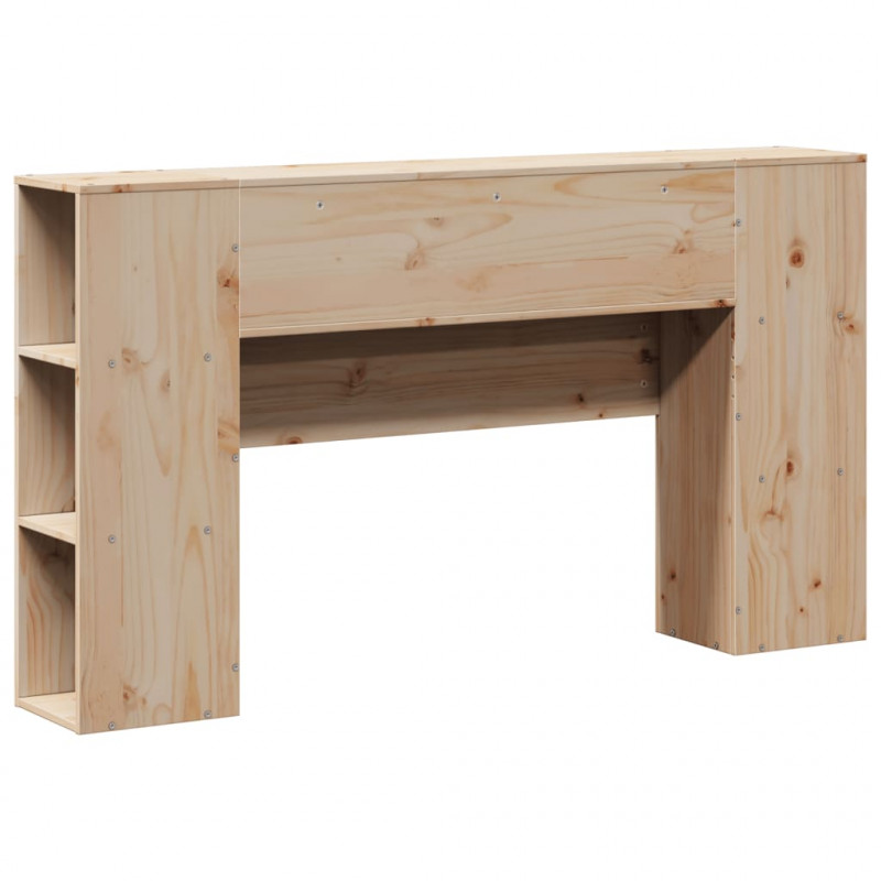 Wezgłowie do łóżka, z półkami, 140 cm, lite drewno sosnowe