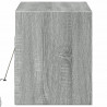 Ścienna szafka TV z LED, szary dąb sonoma, 100x31x35 cm