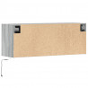 Ścienna szafka TV z LED, szary dąb sonoma, 100x31x35 cm