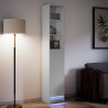 Szafka z LED, biała, 36x32,5x200 cm, materiał drewnopochodny