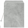 Ścienna szafka TV z LED, szarość betonu, 100x31x35 cm