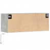 Ścienna szafka TV z LED, szarość betonu, 100x31x35 cm