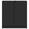 Szafka z LED, czarna, 77x34x85 cm, materiał drewnopochodny