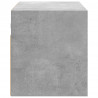 Ścienna szafka TV z LED, szarość betonu, 80x31x35 cm