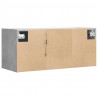 Ścienna szafka TV z LED, szarość betonu, 80x31x35 cm