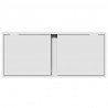 Ścienna szafka TV z LED, biała, 80x31x35 cm