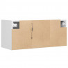 Ścienna szafka TV z LED, biała, 80x31x35 cm