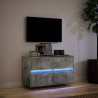 Ścienna szafka TV z LED, szarość betonu, 80x31x45 cm