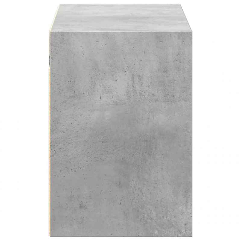Ścienna szafka TV z LED, szarość betonu, 100x31x45 cm