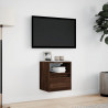 Ścienna szafka TV z LED, brązowy dąb, 41x31x45 cm