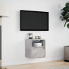 Ścienna szafka TV z LED, szarość betonu, 41x31x45 cm