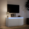 Szafka TV z LED, biała, 100x34x50 cm, materiał drewnopochodny
