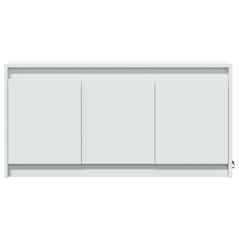 Szafka TV z LED, biała, 100x34x50 cm, materiał drewnopochodny