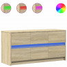 Szafka pod TV z LED, dąb sonoma, 100x34x50 cm