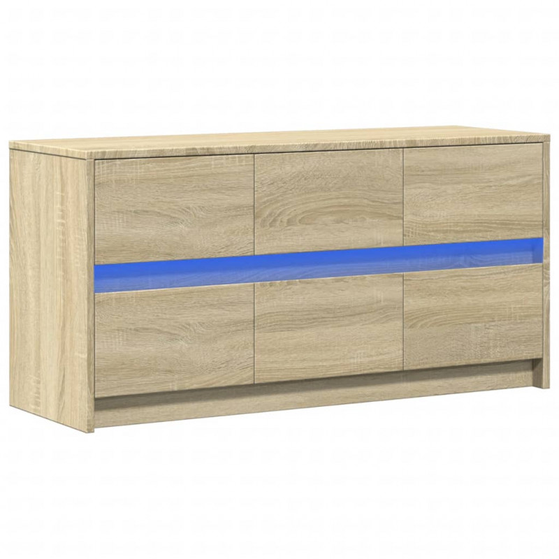 Szafka pod TV z LED, dąb sonoma, 100x34x50 cm