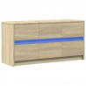 Szafka pod TV z LED, dąb sonoma, 100x34x50 cm