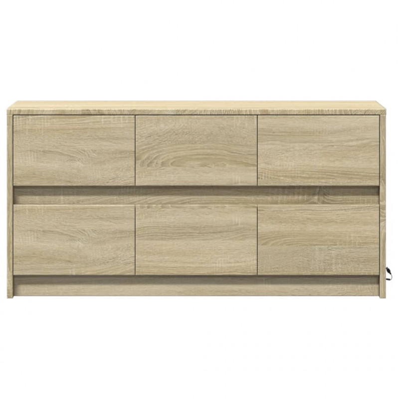 Szafka pod TV z LED, dąb sonoma, 100x34x50 cm