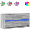 Szafka pod TV z LED, szary dąb sonoma, 100x34x50 cm