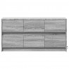 Szafka pod TV z LED, szary dąb sonoma, 100x34x50 cm