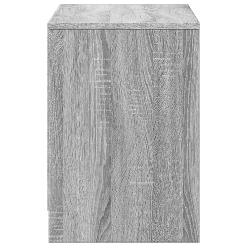 Szafka pod TV z LED, szary dąb sonoma, 100x34x50 cm