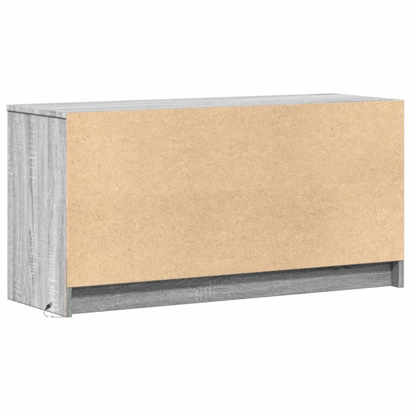 Szafka pod TV z LED, szary dąb sonoma, 100x34x50 cm