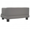 Sofa dla dzieci, szara, 60x40x30 cm, sztuczna skóra