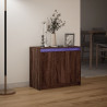 Szafka z LED, brązowy dąb, 72x34x61 cm, materiał drewnopochodny