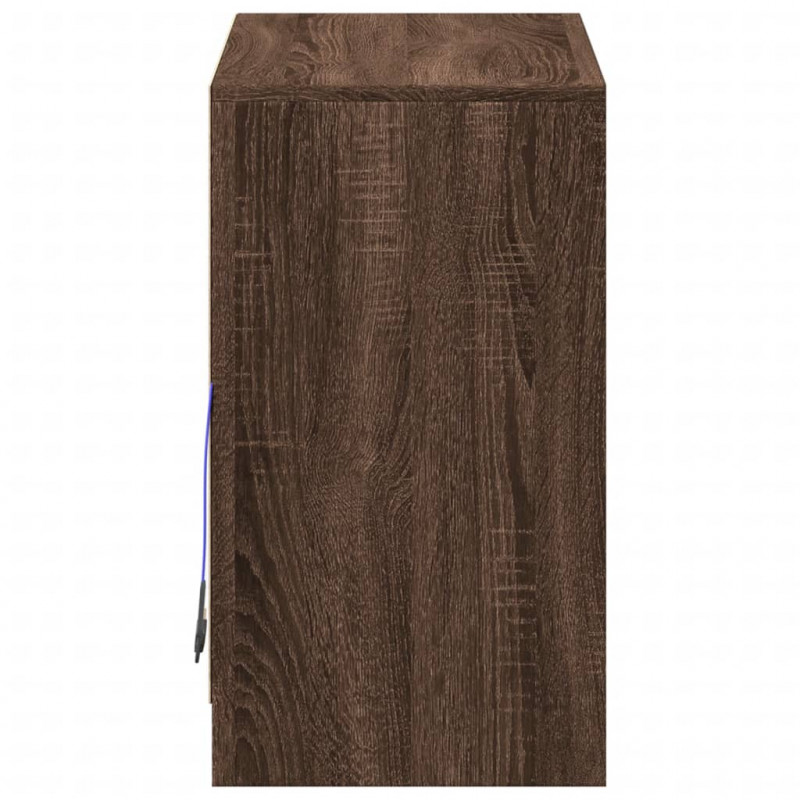 Szafka z LED, brązowy dąb, 72x34x61 cm, materiał drewnopochodny