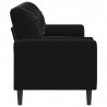 3-osobowa sofa z poduszkami, czarna, 180 cm, aksamit