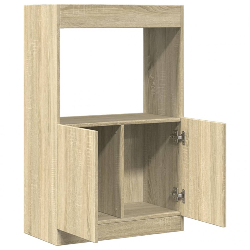 Wysoka szafka, db sonoma, 63x33x100 cm, materiał drewnopochodny