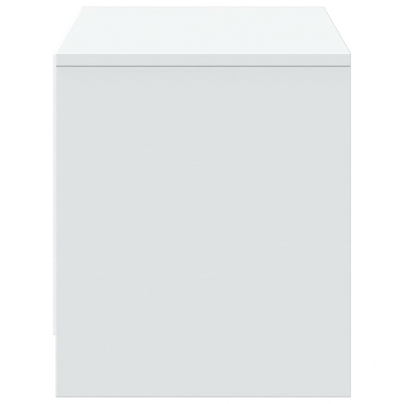 Szafka TV z LED, biała, 97x34x40 cm, materiał drewnopochodny