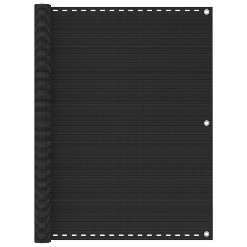 Parawan balkonowy, antracytowy, 120x400 cm, HDPE