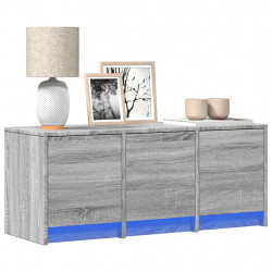 Szafka TV z LED, szary dąb sonoma, 97x34x40 cm