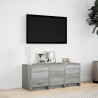 Szafka TV z LED, szary dąb sonoma, 97x34x40 cm