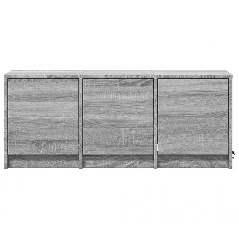 Szafka TV z LED, szary dąb sonoma, 97x34x40 cm