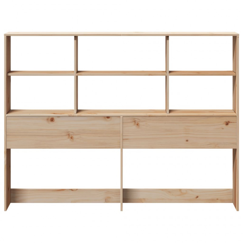 Wezgłowie do łóżka, z półkami, 120 cm, lite drewno sosnowe