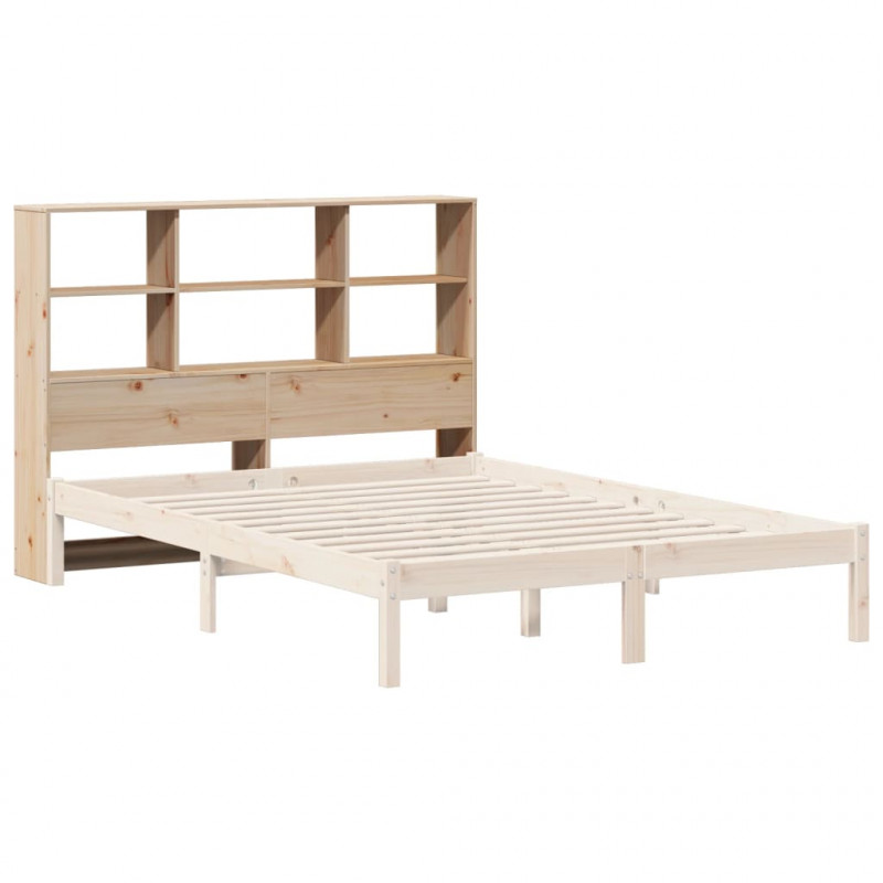 Wezgłowie do łóżka, z półkami, 120 cm, lite drewno sosnowe
