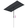 Parasol ogrodowy na aluminiowym słupku, 180x110 cm, czarny