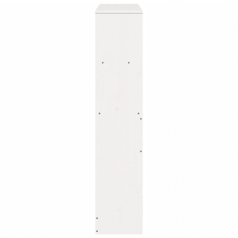 Wezgłowie do łóżka, z półkami, białe, 100 cm, drewno sosnowe