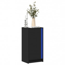 Szafka z LED, czarna, 42,5x34x85 cm, materiał drewnopochodny