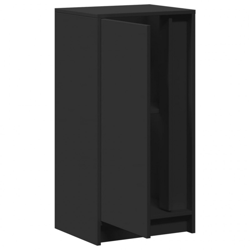 Szafka z LED, czarna, 42,5x34x85 cm, materiał drewnopochodny