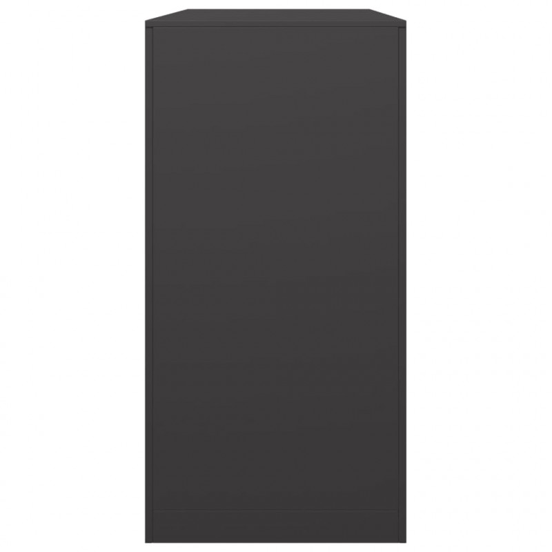 Stojak na drewno opałowe, czarny, 100x40x80 cm, stalowy